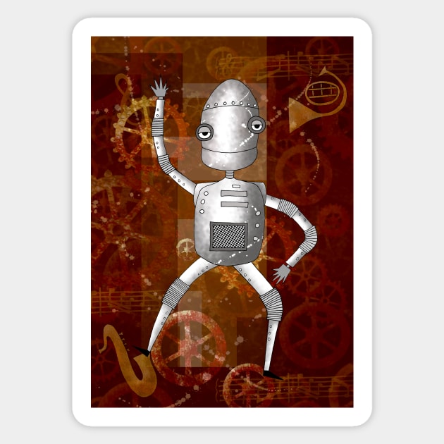 Dancing Robot Sticker by Scratch